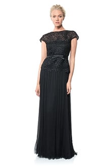 Guipure Lace and Chiffon Gown