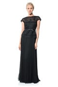 Guipure Lace and Chiffon Gown