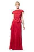 Guipure Lace and Chiffon Gown