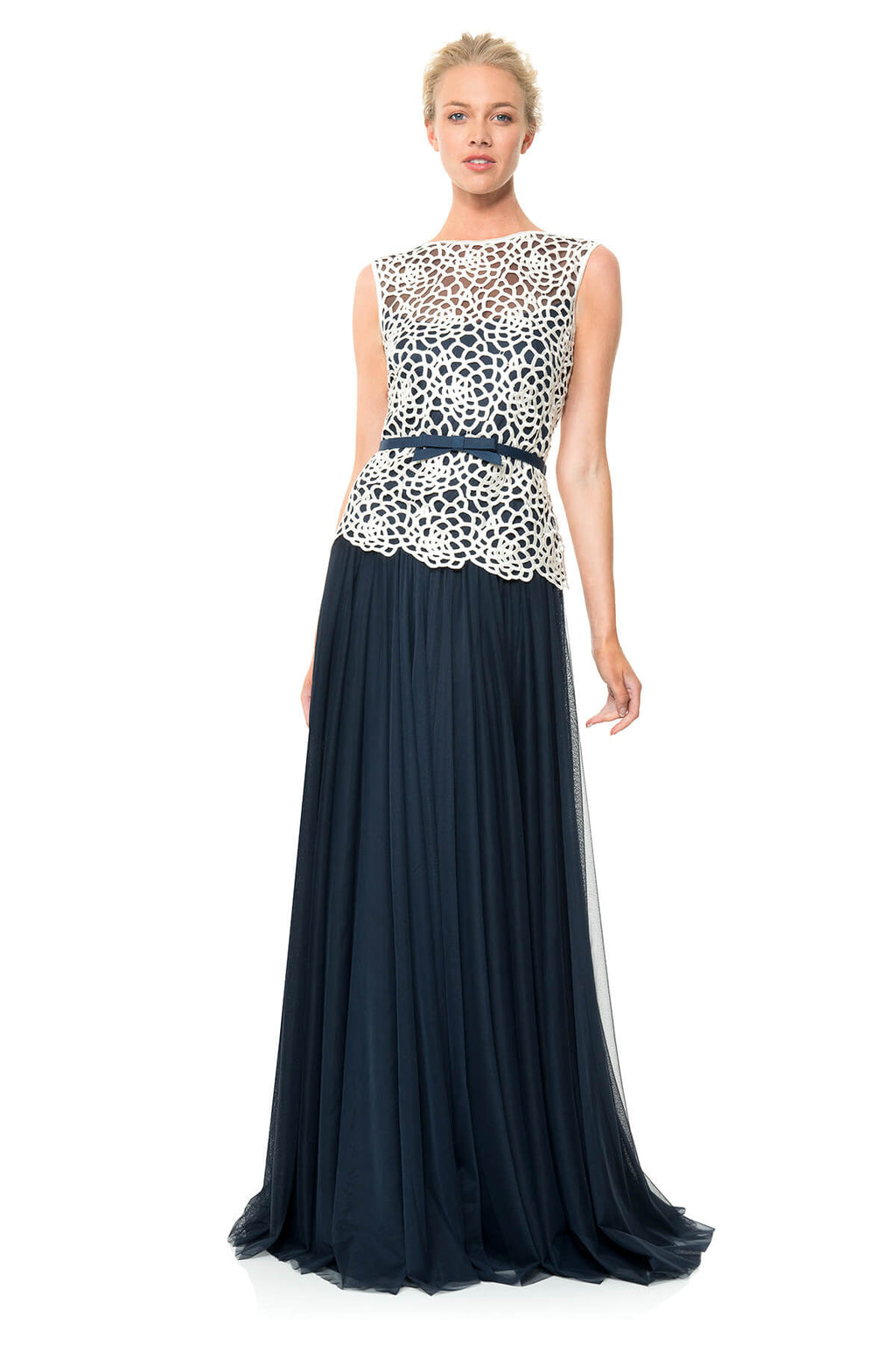 Guipure Lace and Tulle Gown