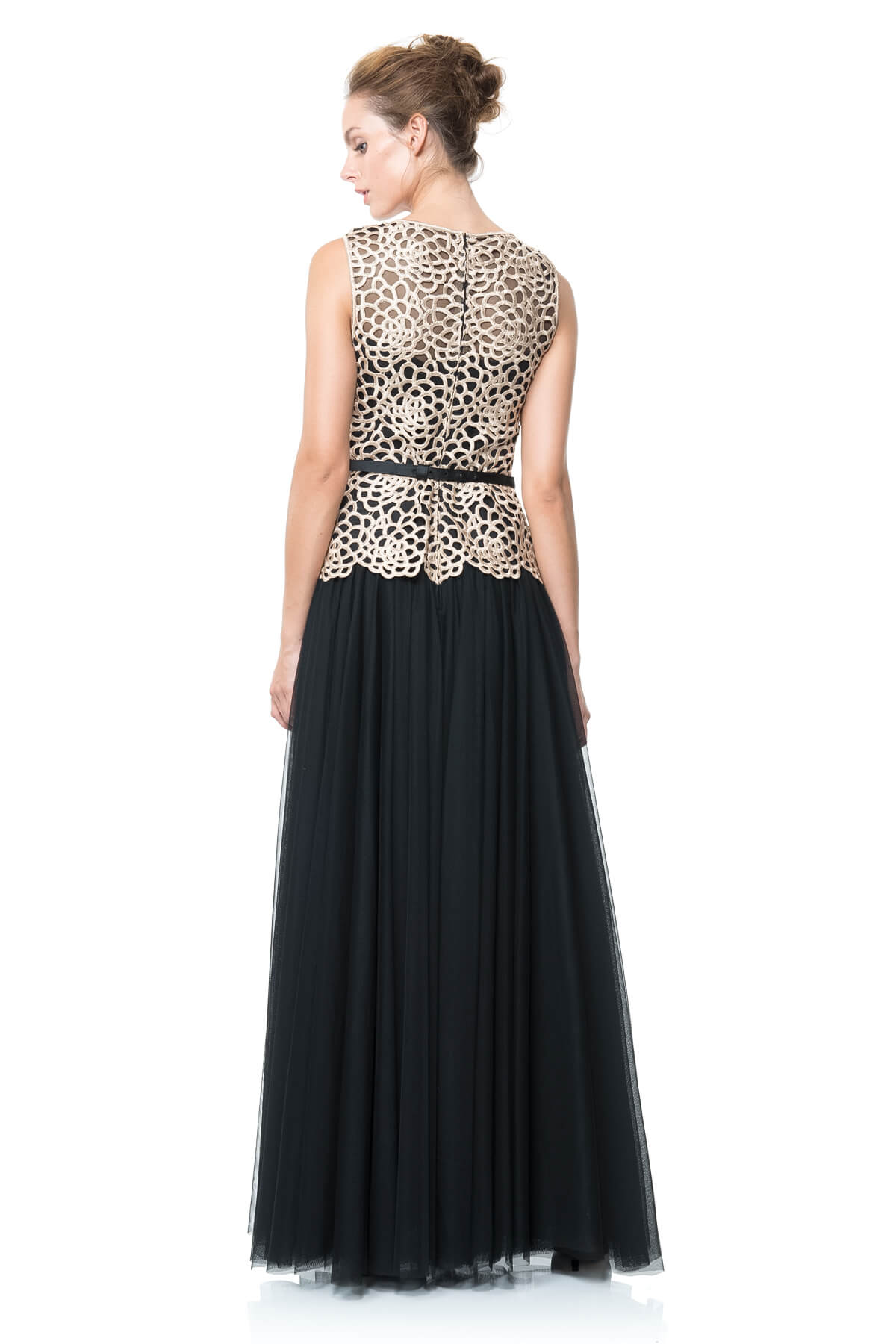 Guipure Lace and Tulle Gown