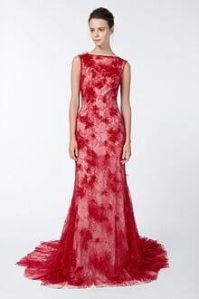 Floral Embellished Lace and Tulle Gown