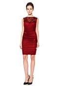 Tulle and Lace Ruched Dress