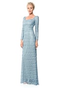 Scallop Lace Longsleeve Gown