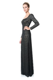 Scallop Lace Longsleeve Gown