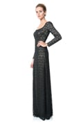 Scallop Lace Longsleeve Gown