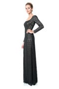 Scallop Lace Longsleeve Gown