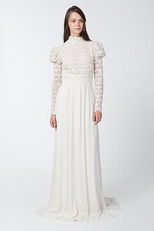 Pearl Encrusted Lace and Chiffon Gown