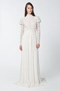 Pearl Encrusted Lace and Chiffon Gown