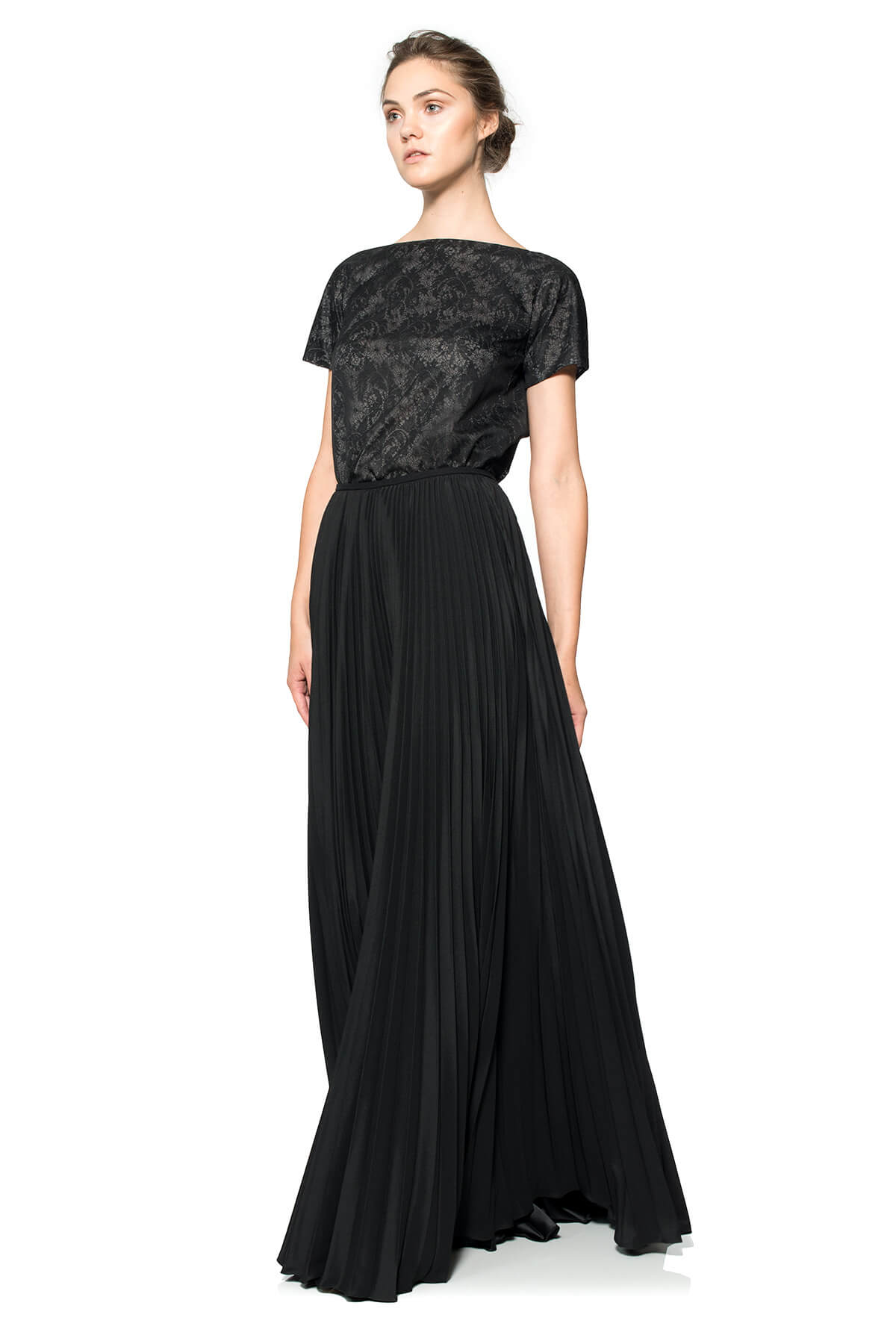 Pleated Maxi Skirt