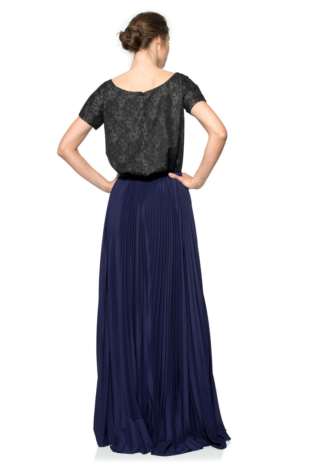 Pleated Maxi Skirt