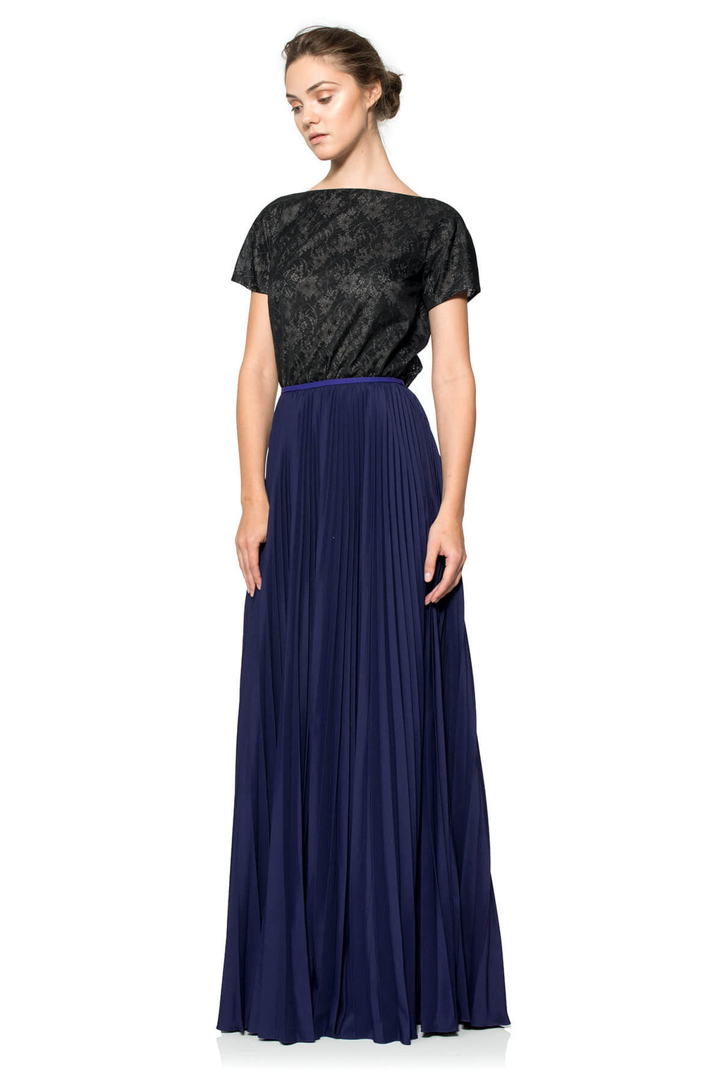 Pleated Maxi Skirt