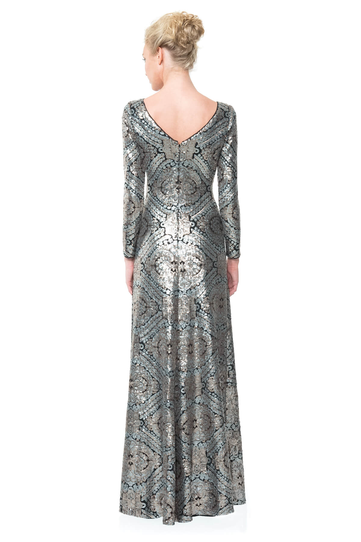 Bejeweled Sequin Gown