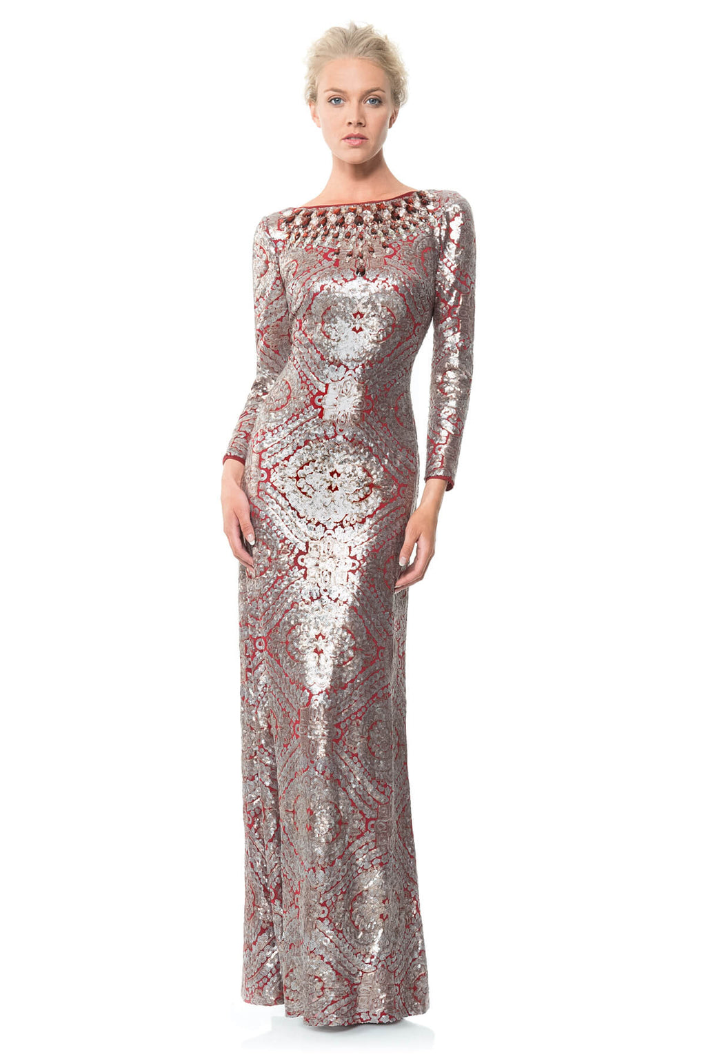 Bejeweled Sequin Gown