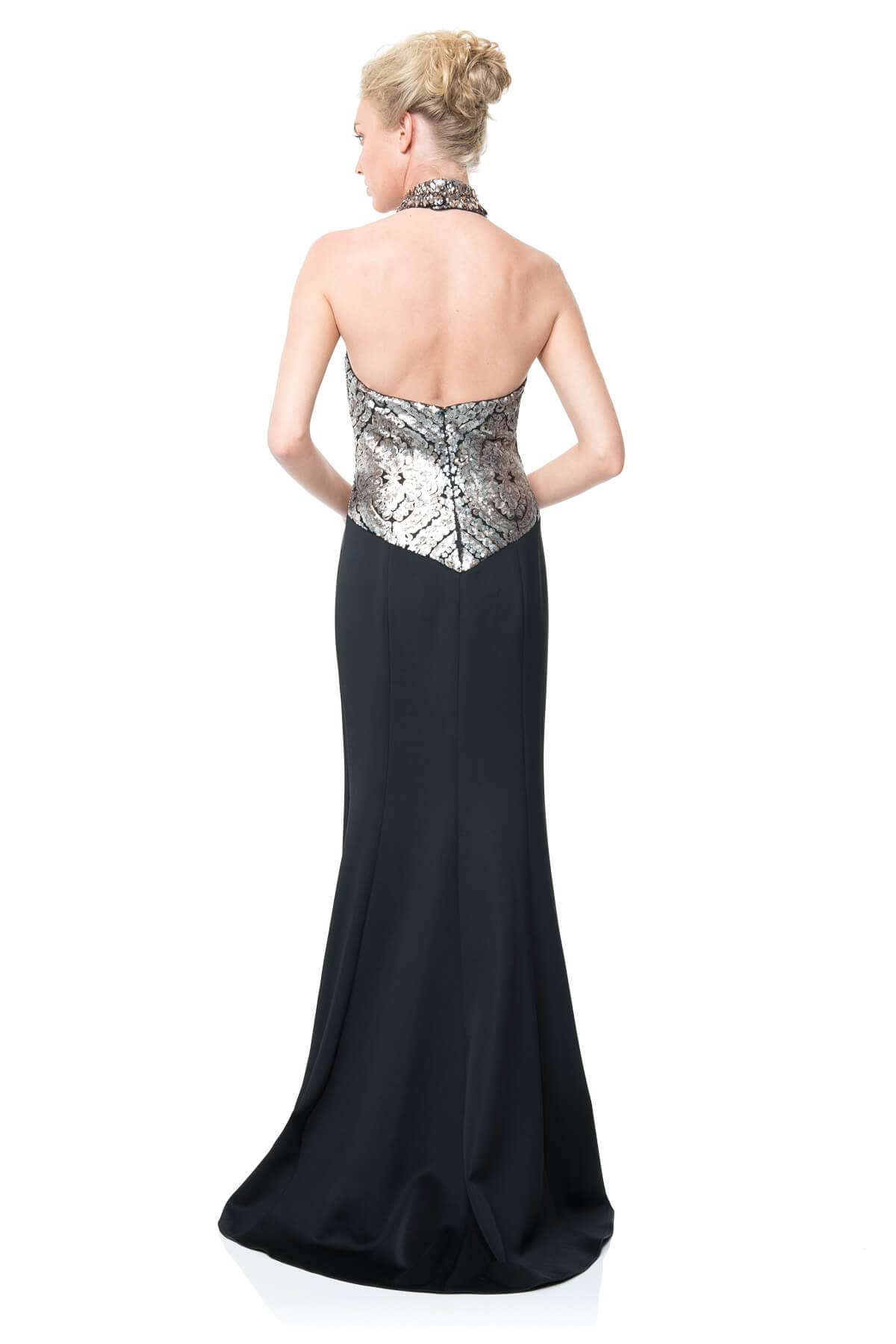 Sequin Halter Gown