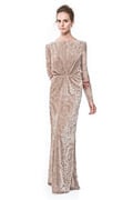 Cut Velvet Blouson Back Gown