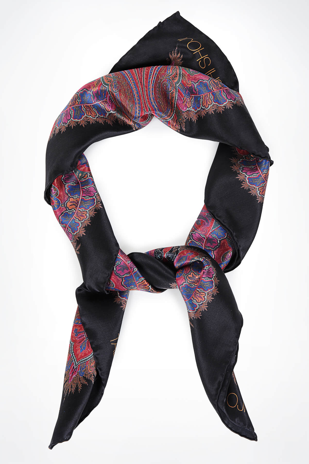 Paisley Print Silk Scarf