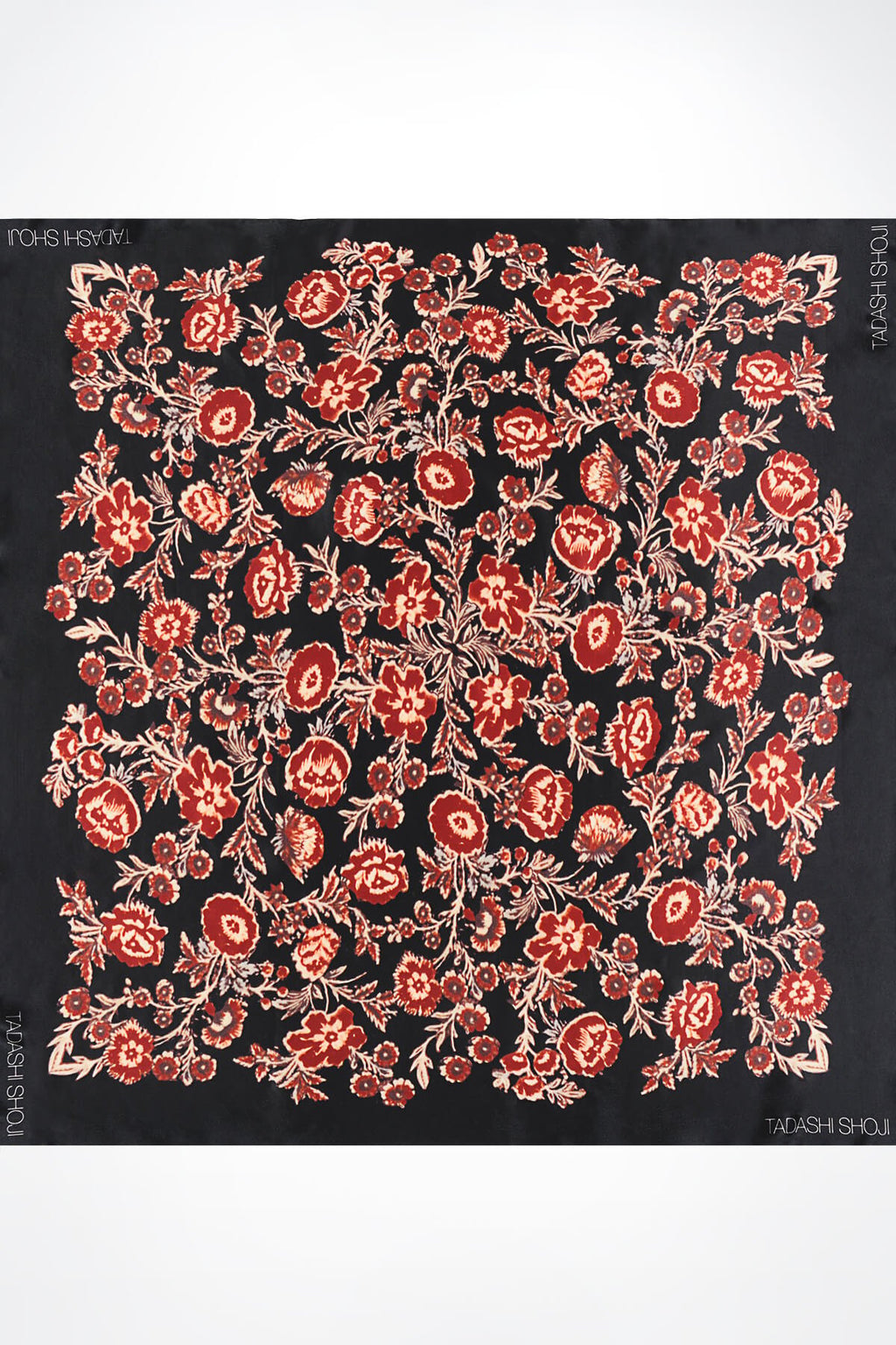 Floral Print Silk Scarf