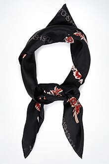 Floral Print Silk Scarf