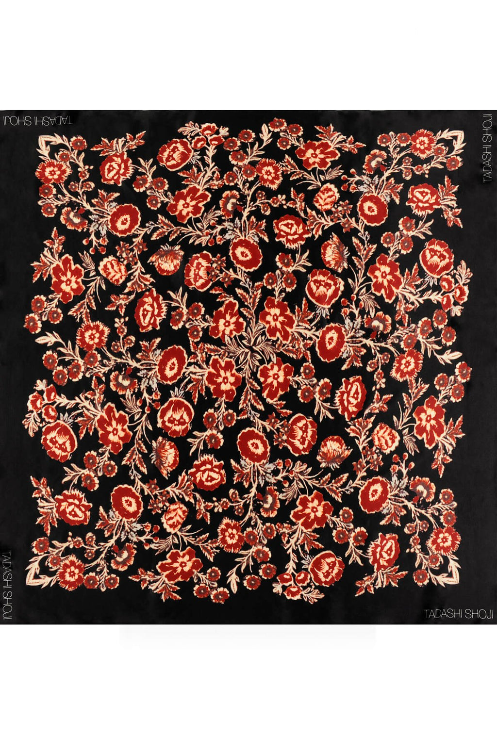 Floral Print Silk Scarf