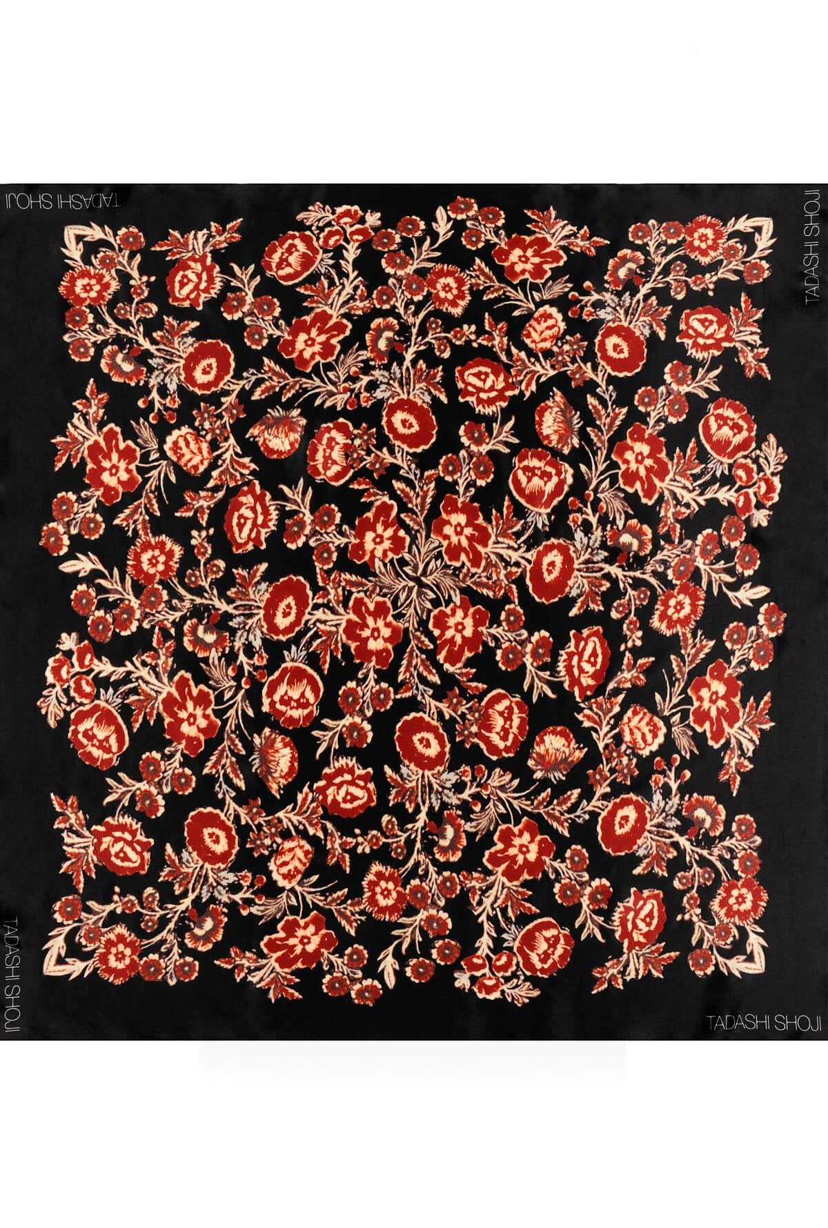 Floral Print Silk Scarf
