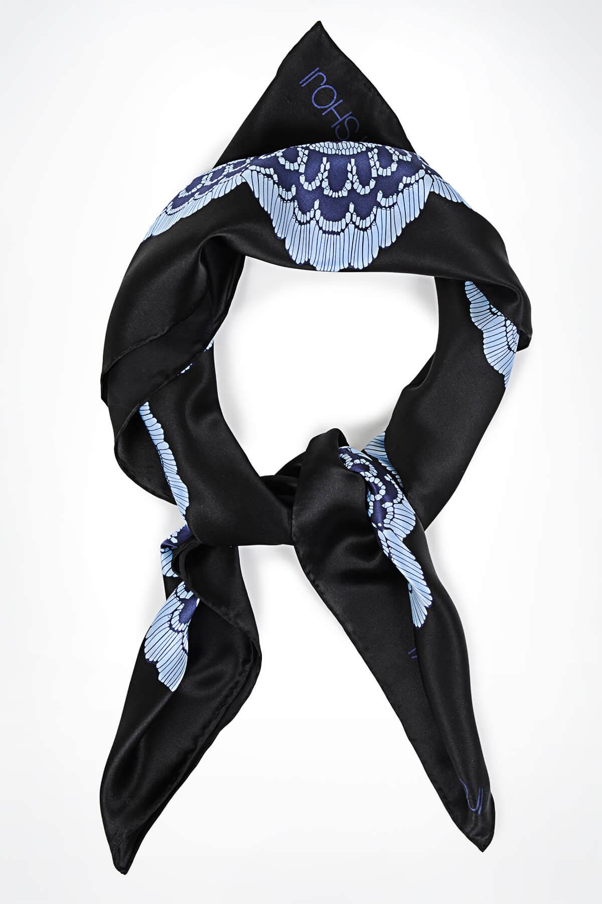 Lace Print Silk Scarf