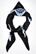Lace Print Silk Scarf