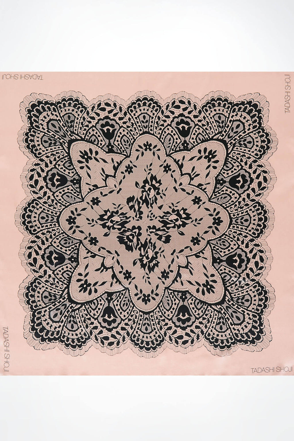 Lace Print Silk Scarf