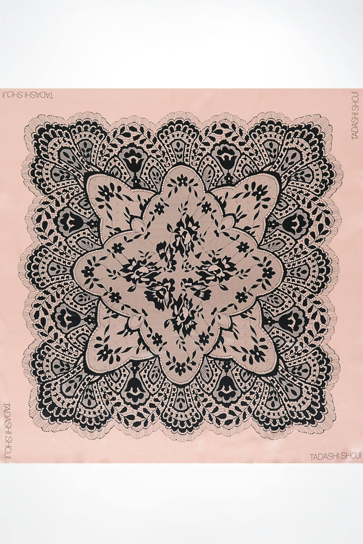 Lace Print Silk Scarf