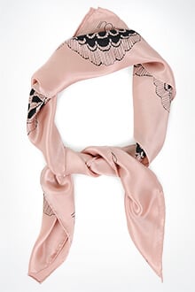 Lace Print Silk Scarf