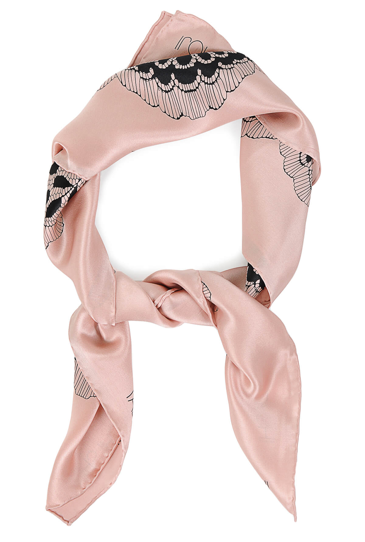 Lace Print Silk Scarf