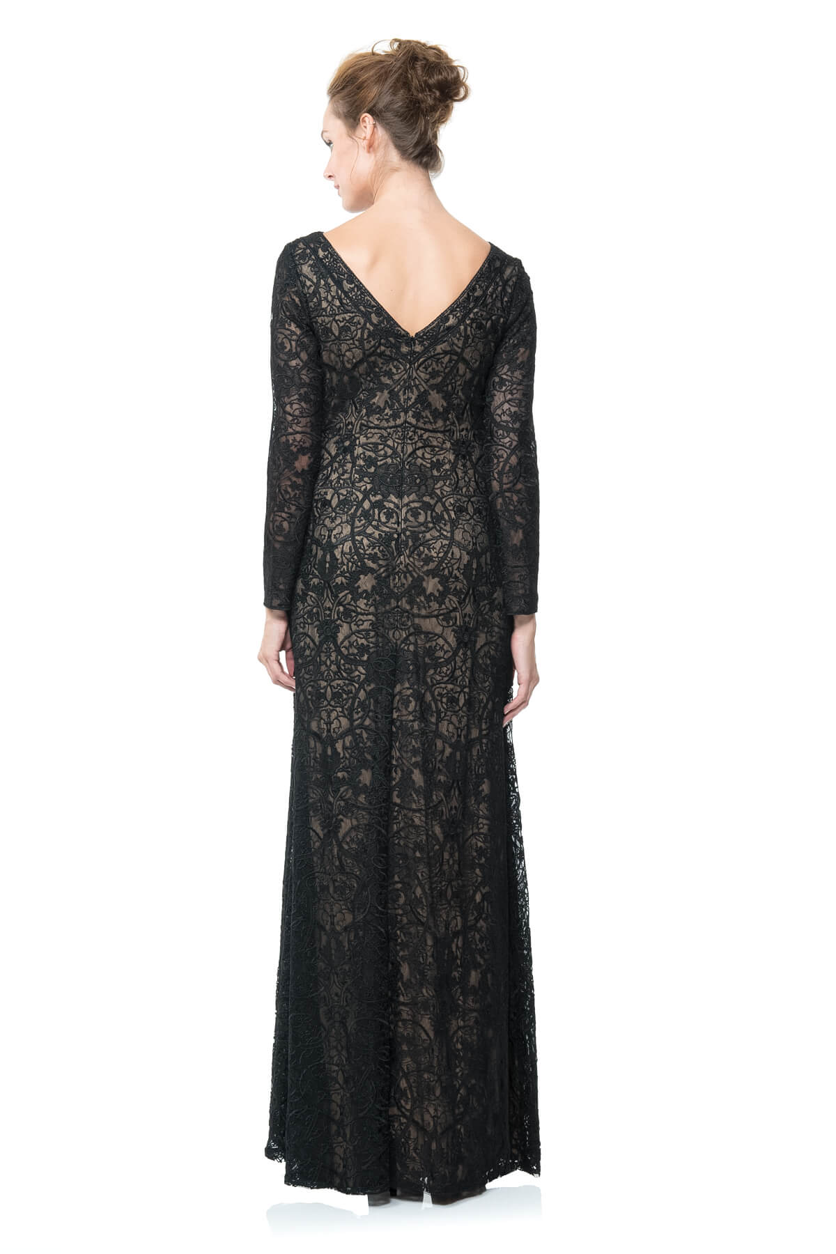 Long Sleeve Lace Gown