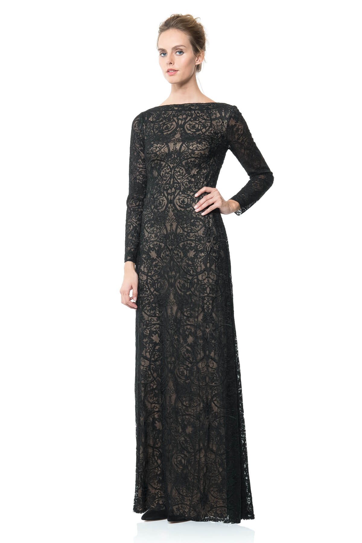 Long Sleeve Lace Gown