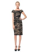 Embroidered Banded Lace Dress