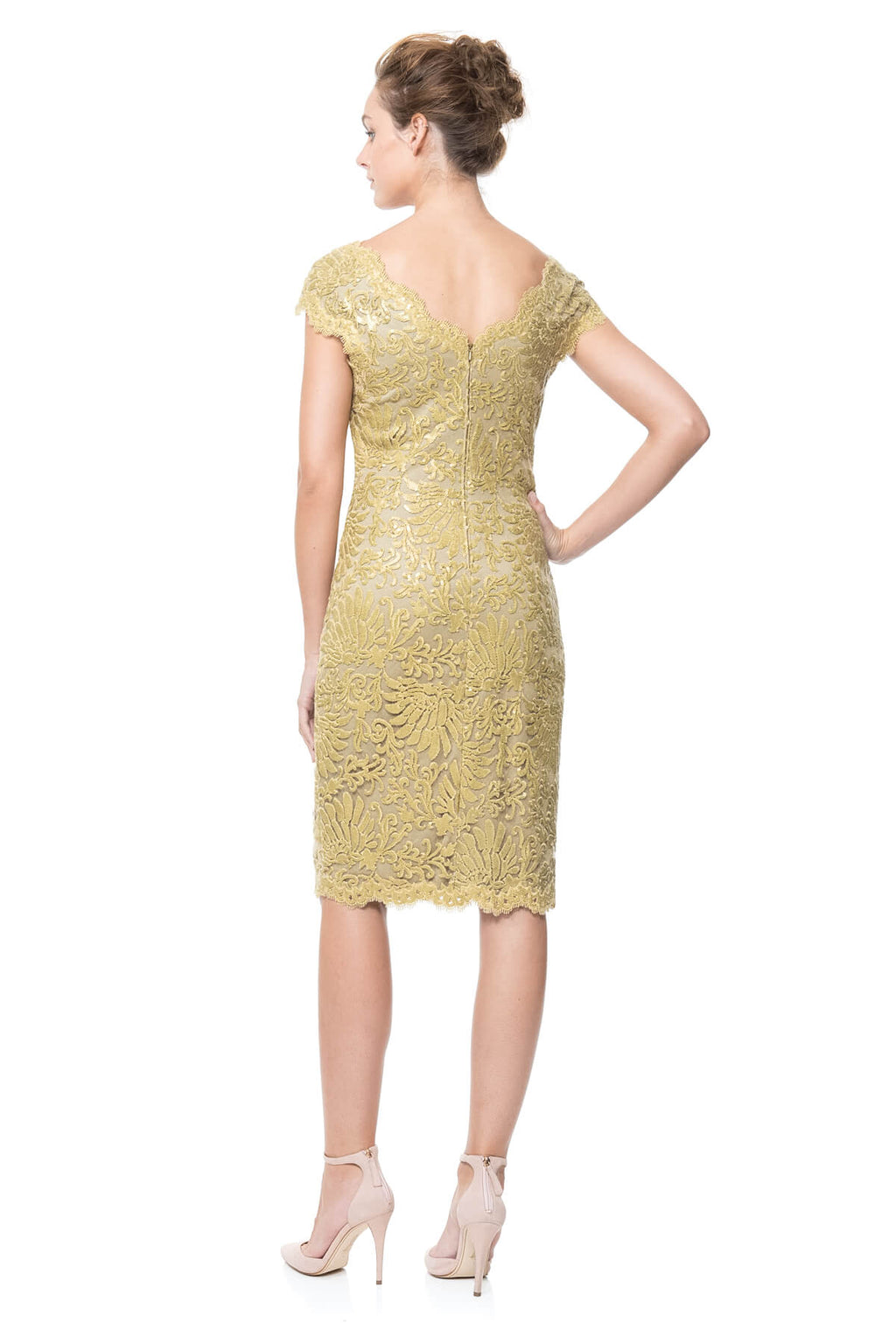 Paillette Embroidered Lace Dress