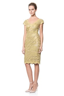 Paillette Embroidered Lace Dress