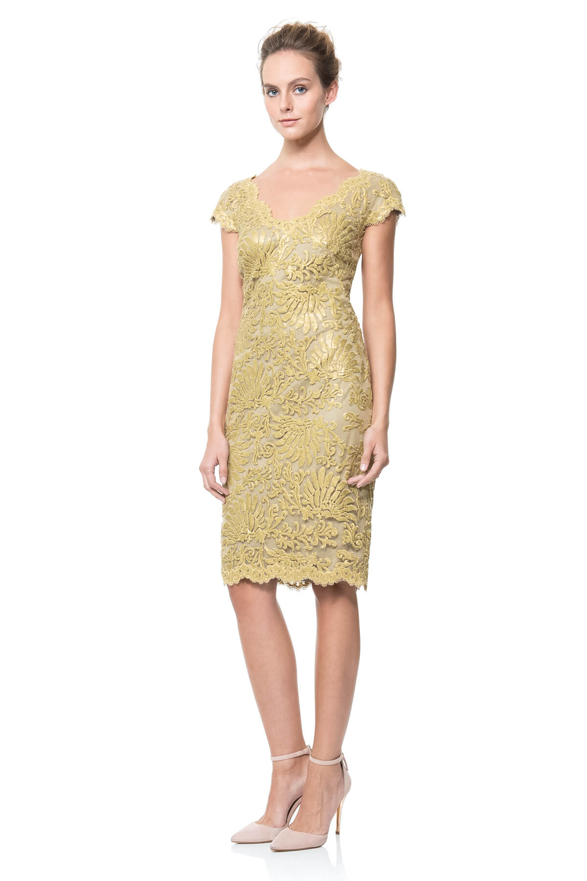 Paillette Embroidered Lace Dress