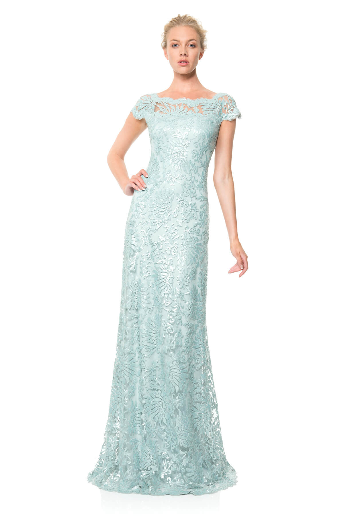 Paillette Embroidered Gown