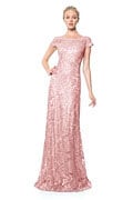 Paillette Embroidered Gown
