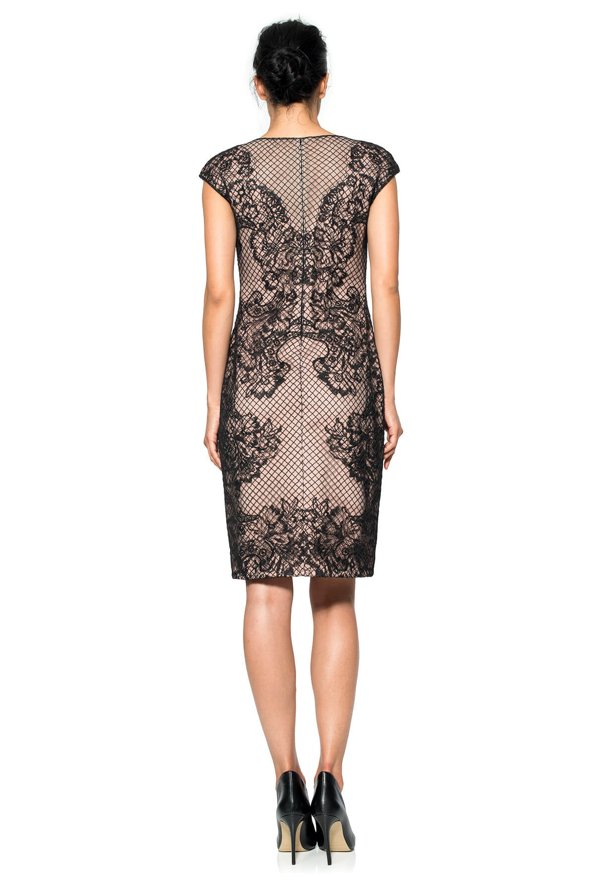 Corded Tulle and Floral Neoprene Dress