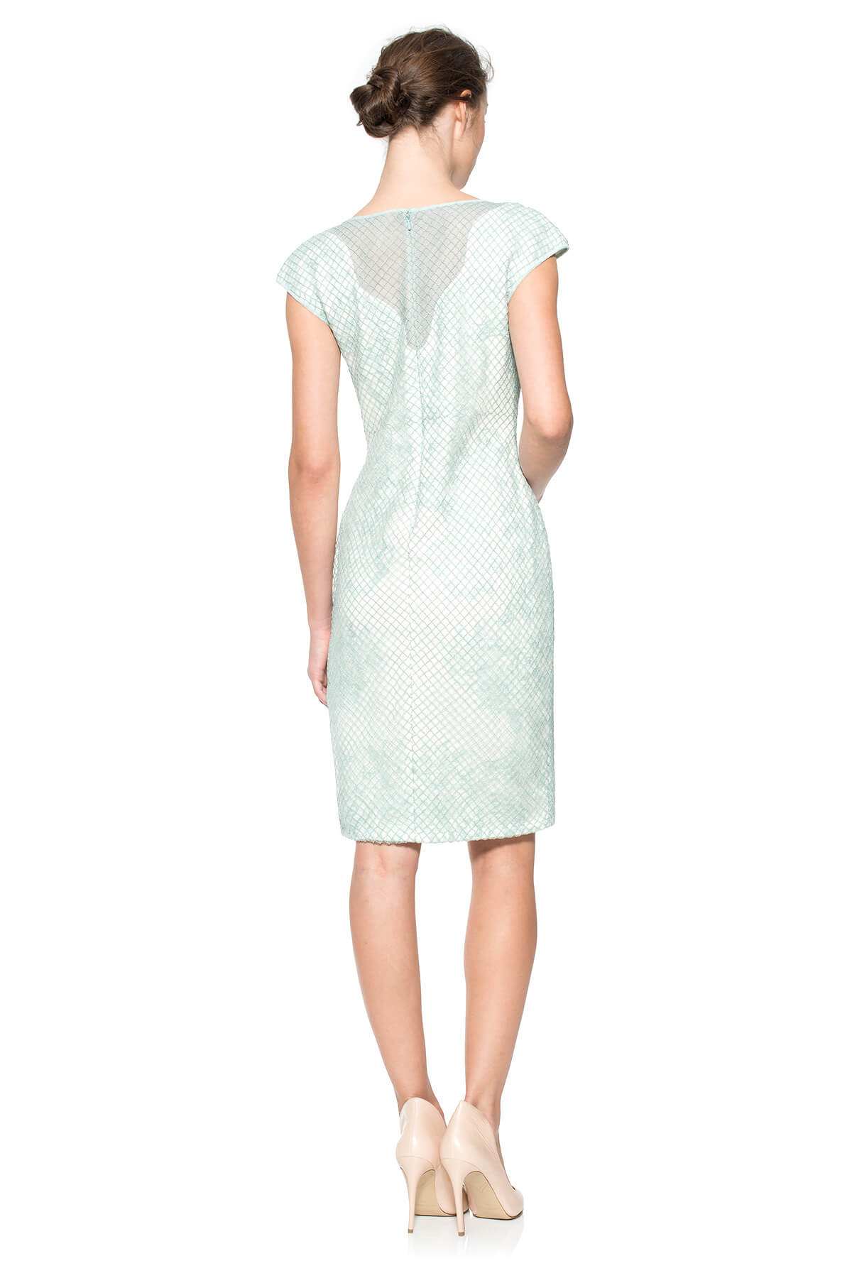 Corded Tulle and Floral Neoprene Dress
