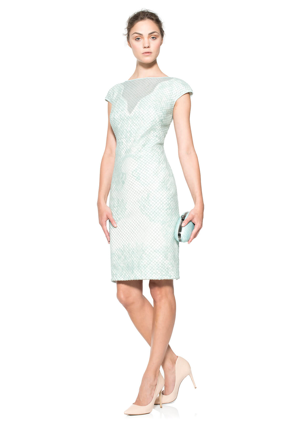 Corded Tulle and Floral Neoprene Dress