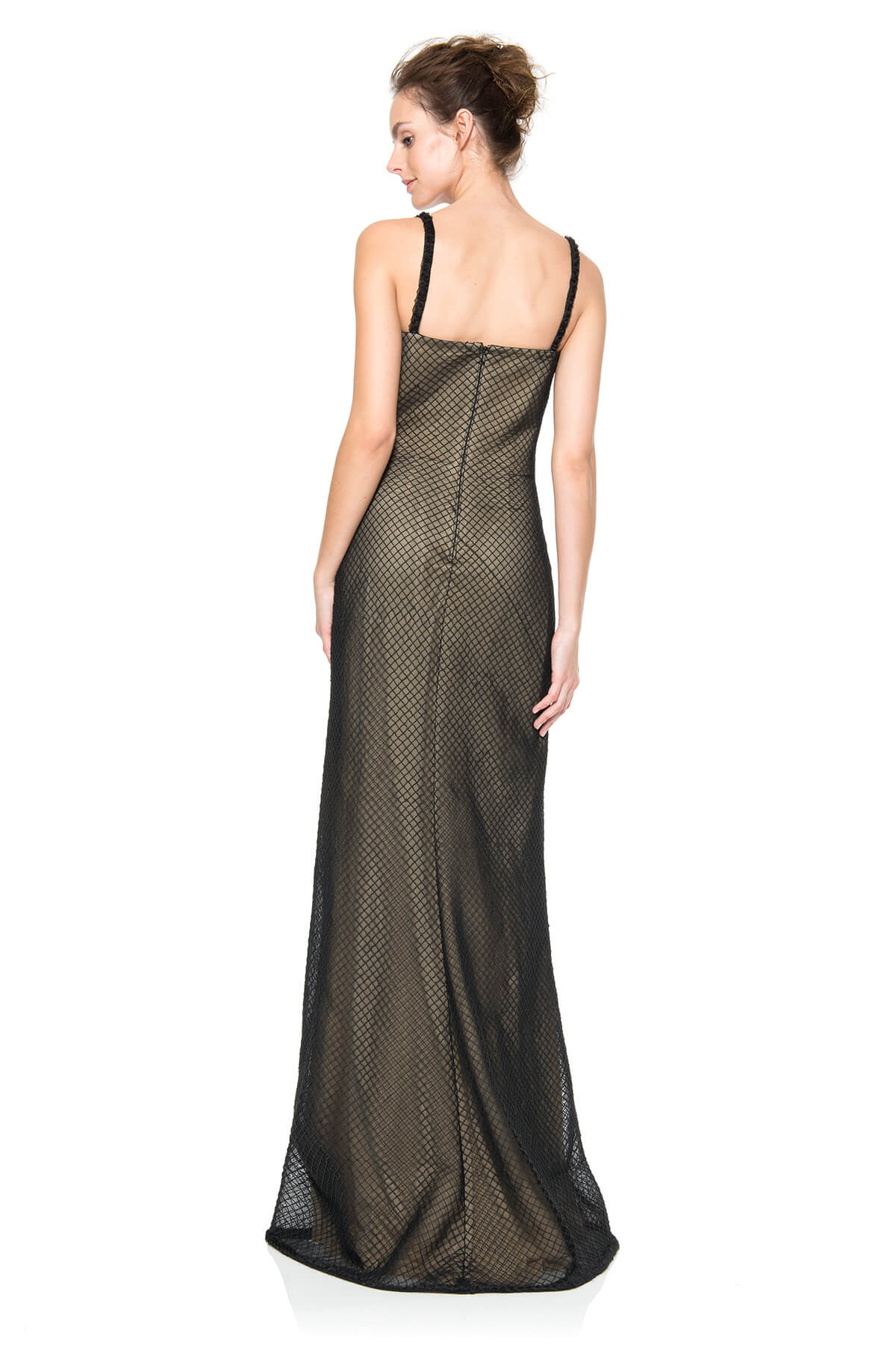 Rosette Scallop Tulle Gown