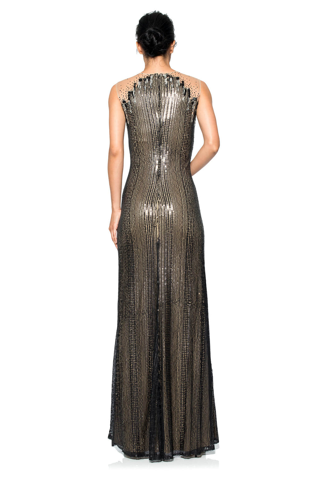 Sequin Embroidered Tulle Gown