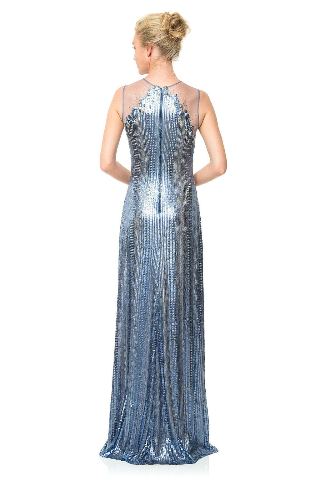 Sequin Embroidered Tulle Gown