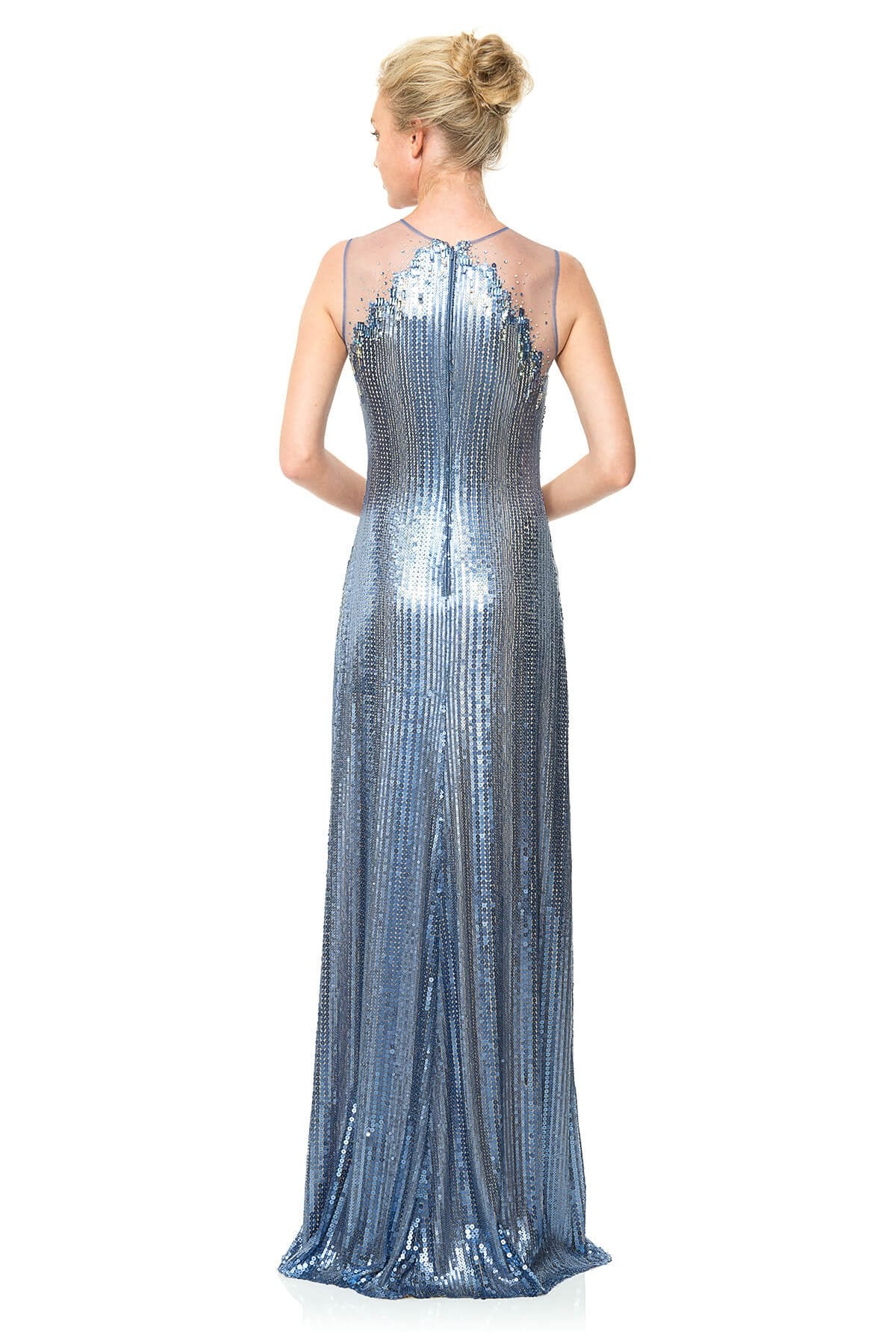 Sequin Embroidered Tulle Gown