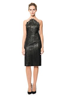 Sequin Embroidered Tulle Sheath Dress