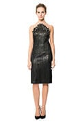 Sequin Embroidered Tulle Sheath Dress