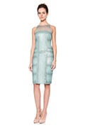 Ombre Circle Lace Inverted Neckline Dress