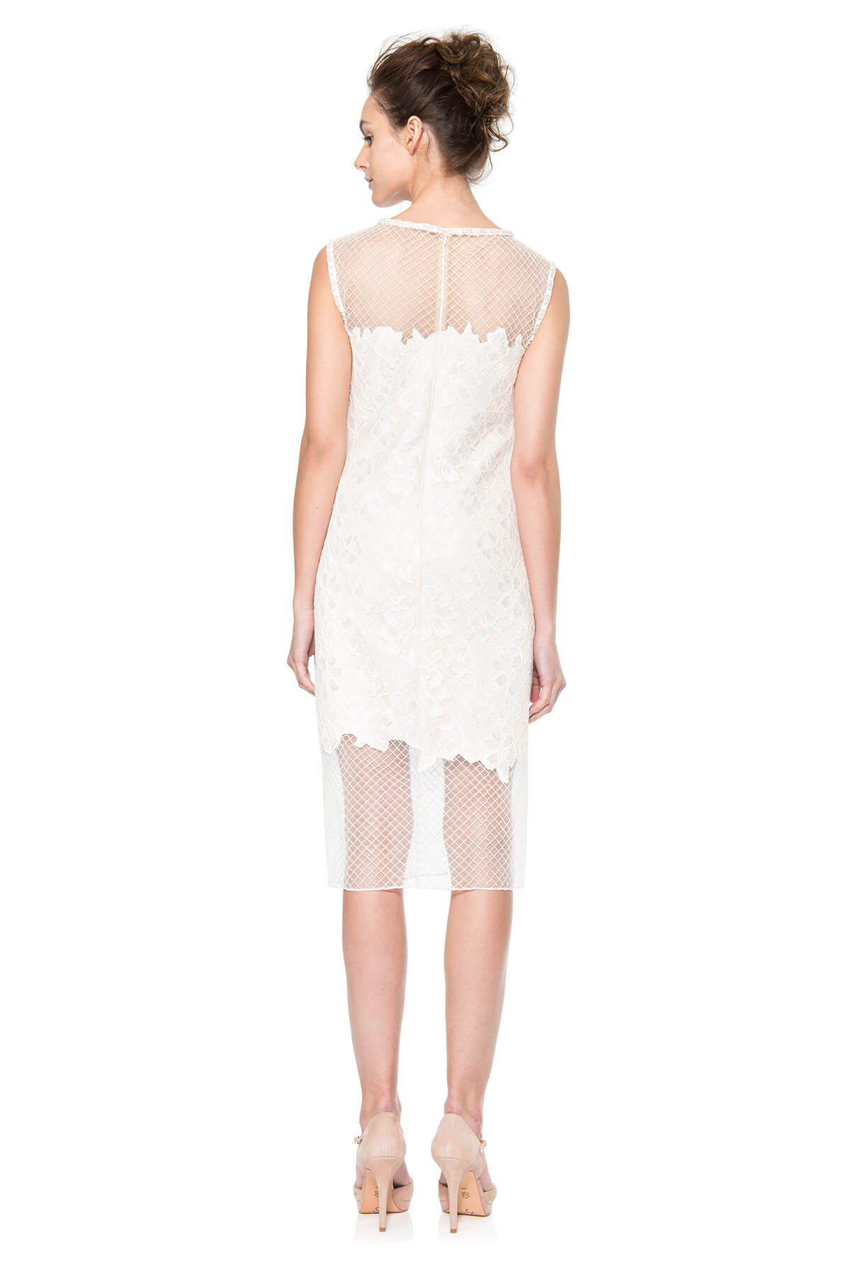 Lace and Tulle Illusion Sheath